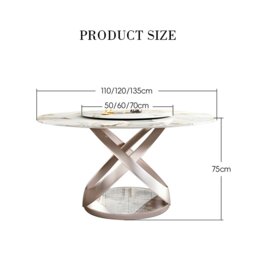 Rackhams Androme Round Dining Table & Chairs, With Rotatable Tray - ⌀120cm - 0 Chair - thumbnail 6