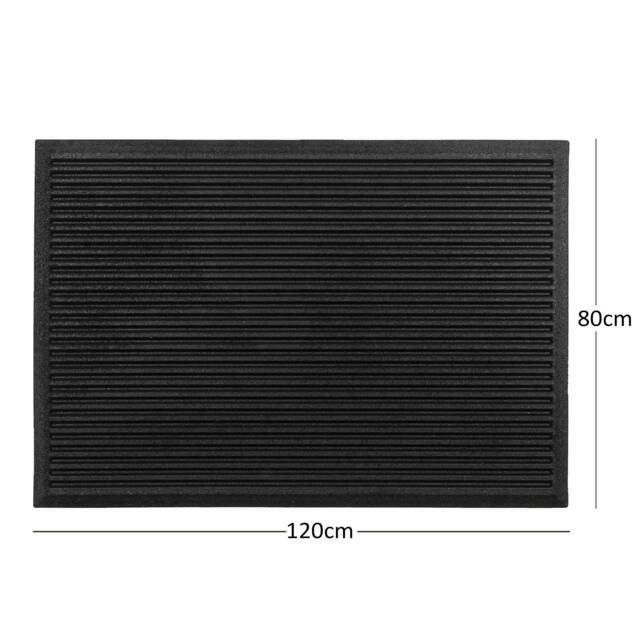 Rackhams Ribbed Harmony Indoor/Outdoor Entrance Door Mat - 120 x 80cm Extra Large - image 1
