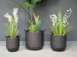 Rackhams Bronze metal Retro style Planter pots - thumbnail 5