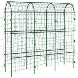 Rackhams 183 cm Tall Metal Garden Trellis, Arch Trellis for Climbing Plants Outdoor with Climbing Net - thumbnail 1