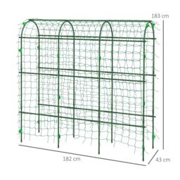 Rackhams 183 cm Tall Metal Garden Trellis, Arch Trellis for Climbing Plants Outdoor with Climbing Net - thumbnail 2