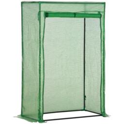 Rackhams 100 x 50 x 150cm Tomato Greenhouse Steel Frame PE Cover with Roll-up Door Outdoor for Backyard, Balcony, Garden, Green - thumbnail 1