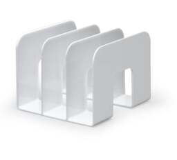 Rackhams TREND Magazine Stand Desk File Holder Book Organiser - 2 Pack - White