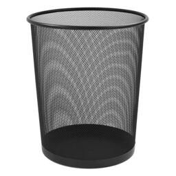 Rackhams Metal Mesh Wastebasket Paper Bin - Round Trash Lightweight Circular Rubbish Can for Kitchen, Bathroom, Bedroom, Office - Size 27x23.5x23.5 cm - Silver - Pack Of 1 - thumbnail 3