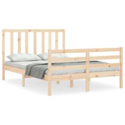 Rackhams Bed Frame with Headboard Double Solid Wood - thumbnail 2