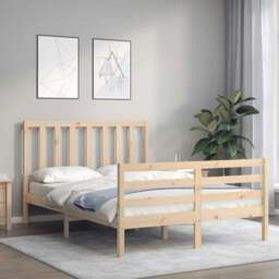 Rackhams Bed Frame with Headboard Double Solid Wood - thumbnail 3