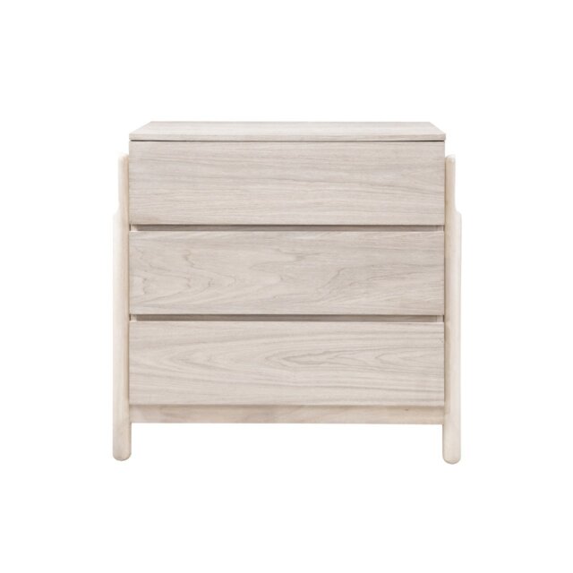 Rackhams Whisper 3 Drawer Chest - Oak White Wash - Oak White Wash - image 1