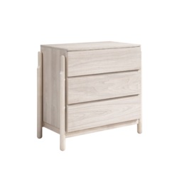 Rackhams Whisper 3 Drawer Chest - Oak White Wash - Oak White Wash - thumbnail 2