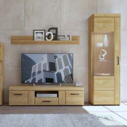 Rackhams Cortina Tall glazed display cabinet (LH) in Grandson Oak - Full Assembly Required - Grandson Oak - Matt - thumbnail 4