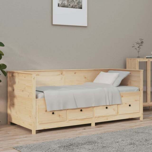 Rackhams Day Bed 75x190 cm Solid Wood Pine - Brown - Solid pinewood (untreated)