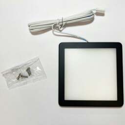 Rackhams Loops 5x MATT BLACK Ultra-Slim Square Under Cabinet Kitchen Light & Driver Kit - Warm White Diffused LED - thumbnail 4