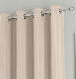 "Rackhams Natural Plain Supersoft Thermal Room Darkening Eyelet Curtain - Pair for Living Room & Bedrooms - 66"" (168cm) Width x 54"" (137cm) Drop" - thumbnail 3