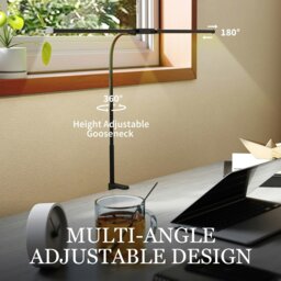 Rackhams Double Head Table Lamp with 3 Colour Modes & 10 Dimmable, Black - Black - LED bulbs included - Aluminium, Silicone Metal - thumbnail 3
