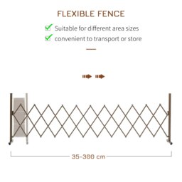 Rackhams Expanding Garden Trellis Fence, Movable & Foldable Garden Screen Panel Aluminium - Dark Brown - thumbnail 5