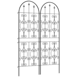 Rackhams Set of 2 Metal Garden Trellis, Outdoor Trellis Panels, 150 x 50 cm - thumbnail 2