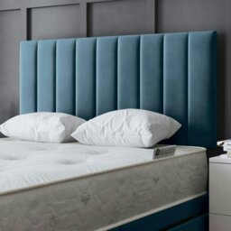 Rackhams Amelia Divan Bed with Upholstered Headboard - Blue - Double - thumbnail 3