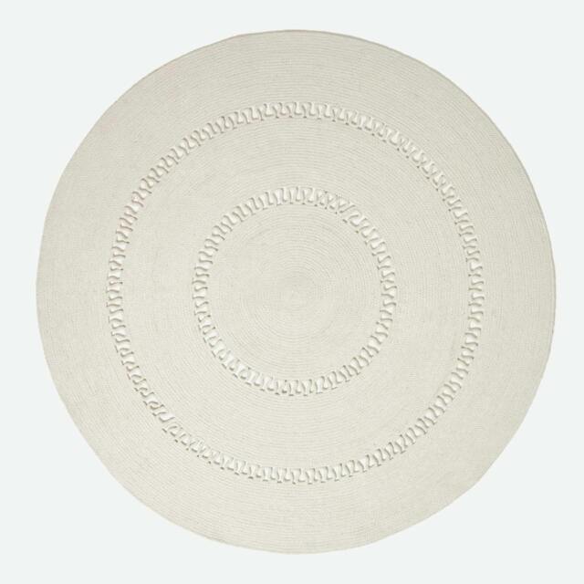 Rackhams Crochet Braided Rug - Natural - 120 cm Round - image 1
