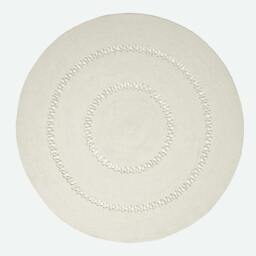 Rackhams Crochet Braided Rug - Natural - 120 cm Round - thumbnail 1