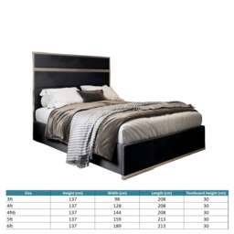 Rackhams Bentley Upholstered Soft Velvet Metal Bed Frame - Black - Black - Single - thumbnail 4