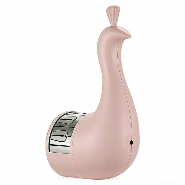 Rackhams Remote-controlled Colorful Night Light Peacock Projection Lamp - Pink - image 1