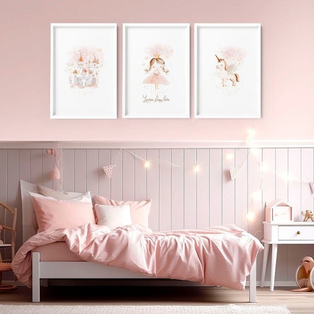 Rackhams Childrens Wall Prints - Set of 3 wall art prints - A4 8.27 x 11.69 in / 21 x 29.7 cm - Satin Photo paper 280 gsm - Unframed - image 1