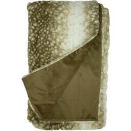 Rackhams Fawn Throw - Brown/Cream - One Size - Brown/Cream - 100% Polyester - thumbnail 1