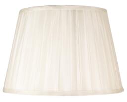 "Rackhams Traditional Classic Cream Faux Silk Pleated Inner Lined Lamp Shade - 14""" - thumbnail 2