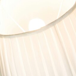 "Rackhams Traditional Classic Cream Faux Silk Pleated Inner Lined Lamp Shade - 14""" - thumbnail 3