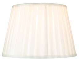 "Rackhams Traditional Classic Cream Faux Silk Pleated Inner Lined Lamp Shade - 14""" - thumbnail 1