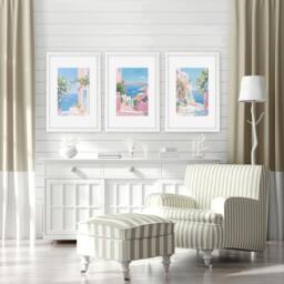 Rackhams Wall Paintings In Living Room - Set of 3 Beach Decor Wall art Prints - 20 x 30 in / 50 x 76 cm - Polyester Canvas 260 gsm - Canvas wrapped - thumbnail 5