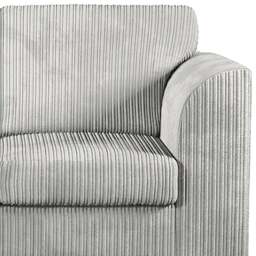 Rackhams Luxor Cord Long Fabric 4 Seater - Full Back - Orange - thumbnail 4