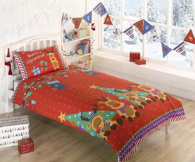 Rackhams Rudolph Reindeer Duvet Cover Set - Double