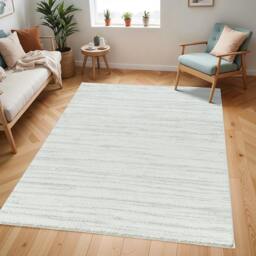 Rackhams Cloudy Shag-Modern Ivory Grey Soft Plush Pile Rug - 160 x 213 cm
