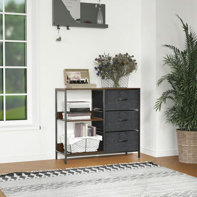 Rackhams Chest Dresser Tower with 3 Drawers Storage Cabinet Organizer, Beige - image 1