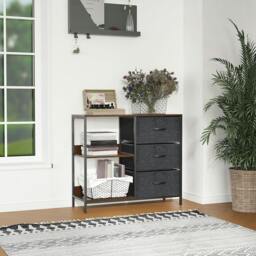 Rackhams Chest Dresser Tower with 3 Drawers Storage Cabinet Organizer, Beige - thumbnail 1