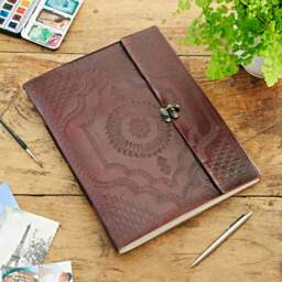 Rackhams Indra Extra Large Embossed Leather Photo Album - Leather - thumbnail 3