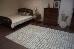 Rackhams Andere Rectangular Rug - Beige Distressed Stone - 80cm x 150cm - thumbnail 1