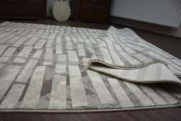 Rackhams Andere Rectangular Rug - Beige Distressed Stone - 80cm x 150cm - thumbnail 3
