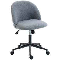 Rackhams Desk Chair, Fluffy Swivel Office Chair for Makeup Vanity, Cream - Yes - Light Pink - thumbnail 6