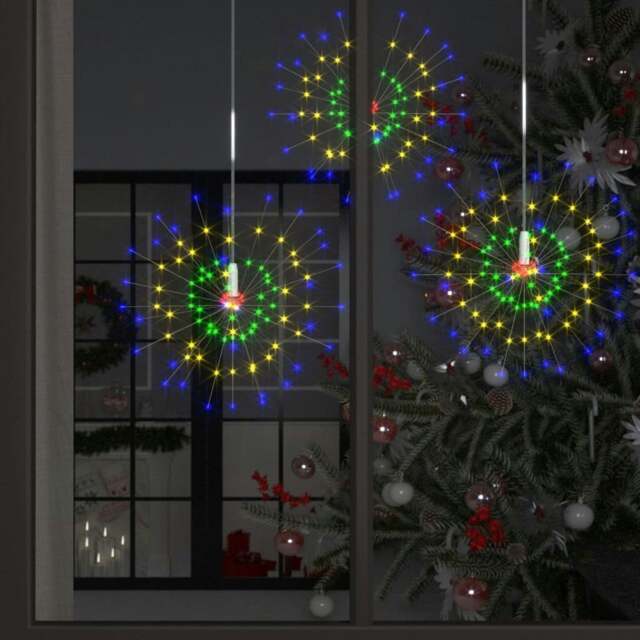 Rackhams Outdoor Christmas Firecrack Lights 10pcs Multicolour 20cm1400LEDs