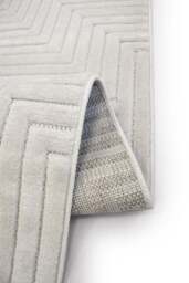Rackhams Maze White Rug – Geometric 3D Textured Design - 120X170 cm - thumbnail 3