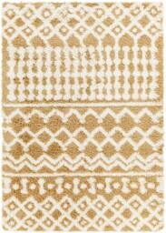 Rackhams Urban Shag-Geometric Camel Ivory Soft Plush Pile Rug - 160 x 220 cm - thumbnail 2