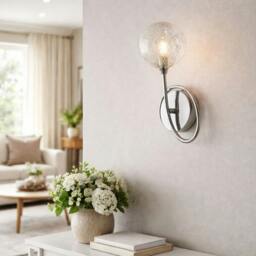 Rackhams Hadley 1 Light Polished Chrome Wall Light - thumbnail 2