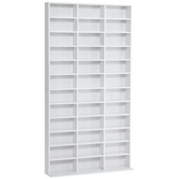 Rackhams CD DVD Media Storage Shelves Display Shelf Racks Wooden Frame - Black - thumbnail 6
