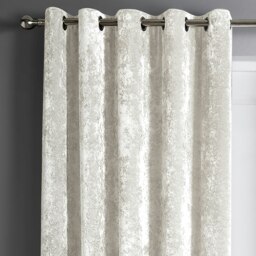 Rackhams Crushed Velvet Ready Made Eyelet Curtains - 168cm x 137cm - Blush - thumbnail 2