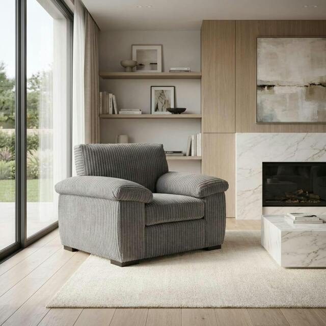 Rackhams Amalfi Sofa Range - Storm Grey - Armchair - image 1