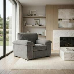 Rackhams Amalfi Sofa Range - Storm Grey - Armchair - thumbnail 1