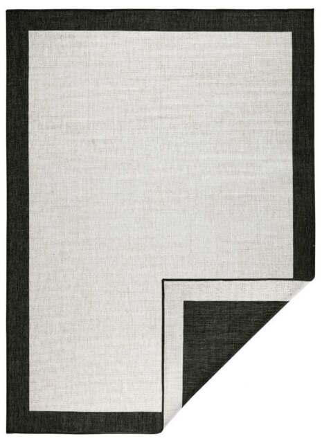 Rackhams Panama Reversible Black Rug Indoor-Outdoor - 160X230 cm - image 1