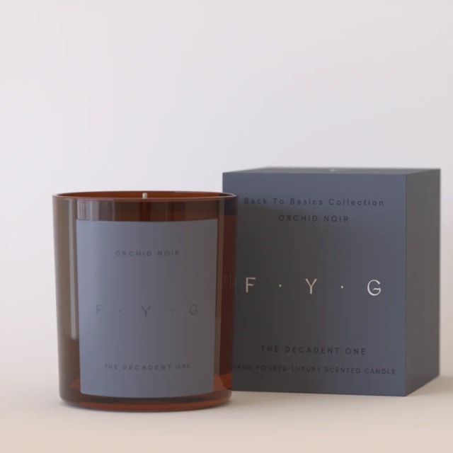 Rackhams Find your Glow Back To Basics Tumbler Candle - 220g - Purple - Orchid Noir - image 1