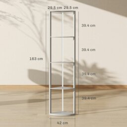 Rackhams RGB LED Floor Lamp with Shelves and Remote Control for Living Room - Grey - thumbnail 5